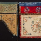 2 HANGING CHINESE BANNERS, 19th C.