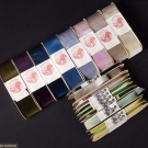 18 ROLLS OF "SHEPHERD &amp; MOUSQETAIRE" SILK RIBBON, 19TH C.