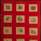 MORBID NURSERY RHYME QUILT, LATE 19TH C.