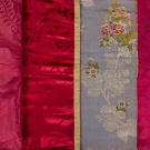 4 SILK TEXTILE FRAGMENTS, 18TH C.