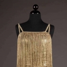 GOLD LAME FRINGED DRESS, 1920s