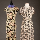TWO PRINTED SILK AFTERNOON DRESSES, EARLY 1930s