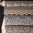 FIVE DEEP LACE FLOUNCES, LATE 19TH C