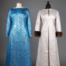 TWO SILVER LAME EVENING GOWNS, 1960s