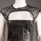 TWO-PIECE RUBBER EVENING GOWN, SPRING 2004