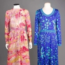 TRIGERE &amp; BESSI PRINTED EVENING GOWNS, 1970s