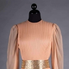 GALANOS CHIFFON PARTY DRESSS W/ JEWELED BELT