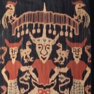 MAN'S HINNGI W/ SLAVE &amp; ANIMALS, SUMBA, INDONESIA, 1970-1980s