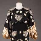 BLACK &amp; WHITE GRAPHIC PRINT DRESS, 1930s