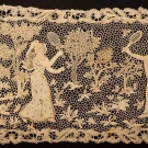 TWO LONG FIGURAL NEEDLE LACE PANELS, c. 1900