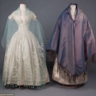 TWO SILK EVENING WRAPS, 1830s
