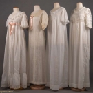 FOUR LACE &amp; COTTON LAWN NEGLIGEES, EARLY 20TH C
