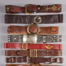 EIGHT MEN'S LEATHER BELTS, 1950-1970s