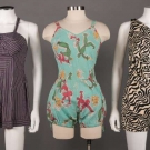 THREE LADIES COTTON PLAYSUITS, 1945-1960