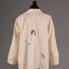 PIN-UP GIRL EMBROIDERED LAB/WORK COAT, 1940-50