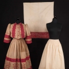 TWO RED EMBROIDERED REGIONAL GARMENTS, E. EUROPE, EARLY 20TH C