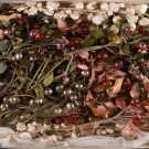 GROUP OF GLASS MILLINERY BERRIES, 1930-1950s