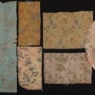 THIRTEEN BROCADE TEXTILE FRAGMENTS, 18TH C