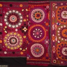 THREE SUZANI COVERLETS, CENTRAL ASIA, 20TH C.