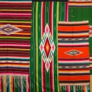 FOUR WOVEN WOOL SERAPES, MEXICO, MID 20TH C