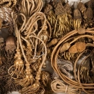 GROUP OF GOLD METALLIC TASSELS &amp; CORD, EARLY 20TH C