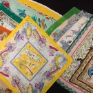 TWENTY TWO NOVELTY SCARVES, MID 20TH C
