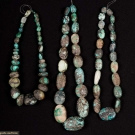 THREE STRANDS TURQUOISE BEADS, AFGHANISTAN