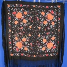 EMBROIDERED CHINESE EXPORT SHAWL, c. 1900
