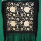 EMBROIDERED CHINESE EXPORT SHAWL, c. 1900