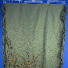 SILK DAMASK TABLE/PIANO COVER, 19th C