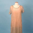 ALLOVER LACE DRESS &amp; SLIP, MID 1920s