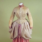 CENTENNIAL BUSTLE DRESS, AMERICA, 1876