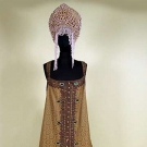 LADY'S RUSSIAN FESTIVAL DRESS, LATE 19th C