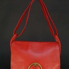 FRENCH LEATHER HANDBAG, 1970s