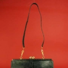 FRENCH ALLIGATOR HANDBAG, 1970s