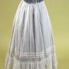 WHITE COTTON &amp; LACE PETTICOAT, 1834