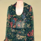 PRINTED SILK CHIFFON DRESS &amp; JACKET, c. 1930