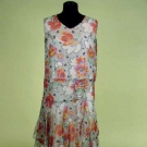 PRINTED SILK CHIFFON DRESS, 1920s