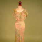 PALE PASTEL PRINTED CHIFFON GOWN, 1930s