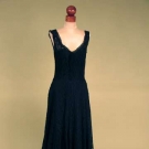 CEIL CHAPMAN BLACK LACE GOWN, EARLY 1940s