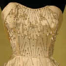 CEIL CHAPMAN STRAPLESS PARTY DRESS, 1950s
