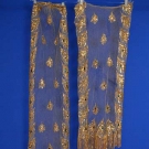 PAIR GOLD JEWELED SKIRT PANELS, LATE 19th C