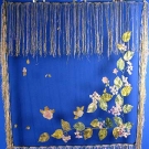 EMBROIDERED SILK NET SHAWL, 1920-1930