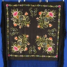 EMBROIDERED CHINESE EXPORT SHAWL, c. 1900