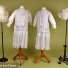 TWIN GIRLS' TEA GOWNS &amp; HATS, c. 1910
