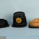 3 MILITARY CAPS, 19th C