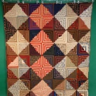 LOG CABIN WOOL QUILT, VT., 1876
