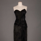 PENNY GREEN EYELASH-FRINGED GOWN, ENGLAND, 1980s