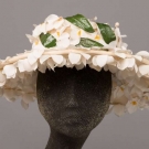 BALENCIAGA COUTURE FLORAL HAT, PARIS, 1950s