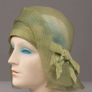 GREEN HORSE HAIR CLOCHE, c. 1930-1932